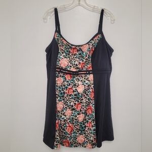 NWOT Fit 4 U Thighs Floral Swim Dress sz 24W 2085215